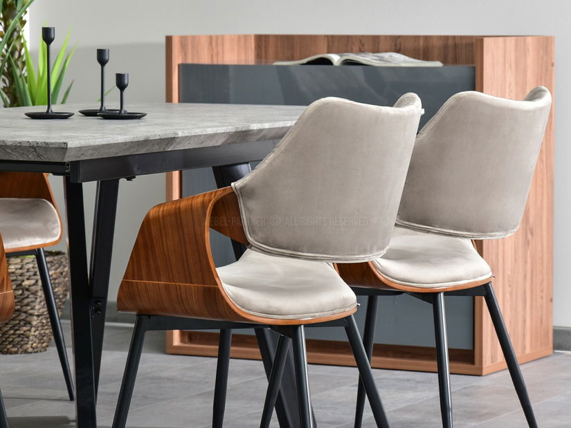 Židle Rolf K (ořech + černá)