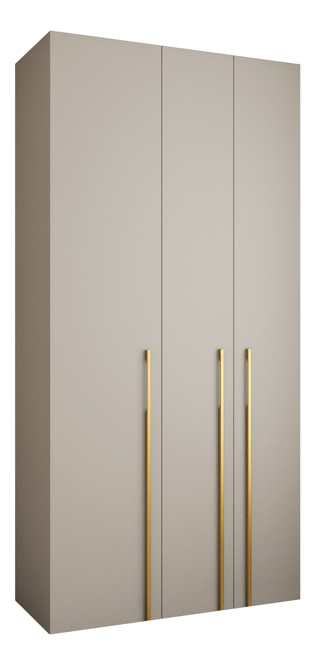 Šatní skříň 120 cm Carmela 50-3 (kašmír + zlatá)