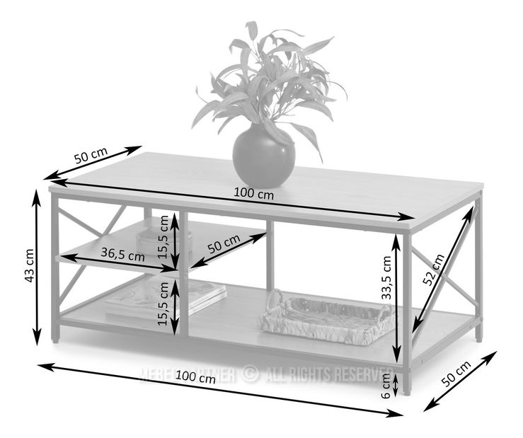 Konferenční stolek Jabalinas (béžová + černá)