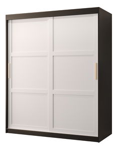 Šatní skříň Riven 1 150 (černá matná + bílá matná)