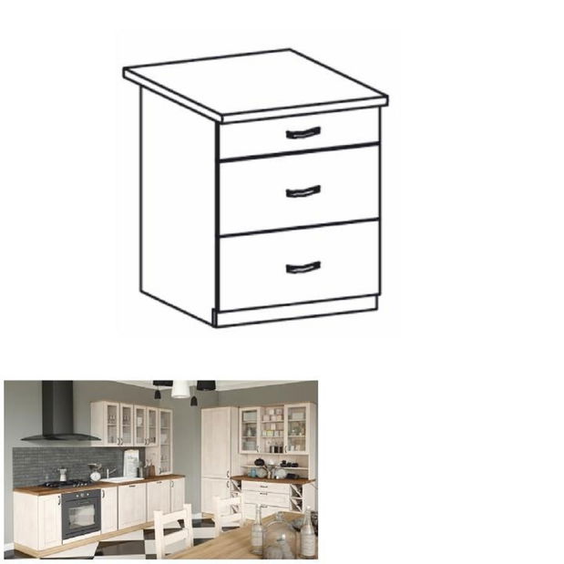 Dolní kuchyňská skříňka Regnar D60S3
