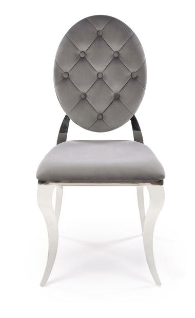 Jídelní židle Regino (šedá + stříbrná)