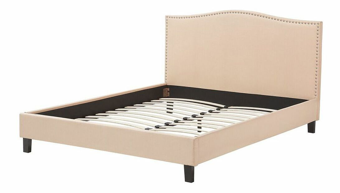 Manželská postel 180 cm MONTHY (s roštem) (béžová)