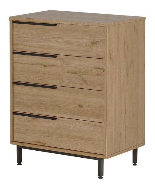 Komoda Otto 17 (ořech + černá)