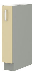 Dolní kuchyňská skříňka na koš Kelyn 15 D CARGO BB (lesk krémový + šedá)