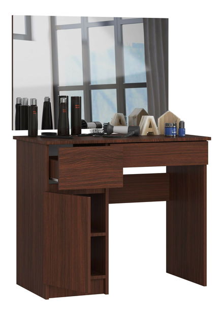 Toaletní stolek Parijat (wenge) (se zrcadlem) (L)