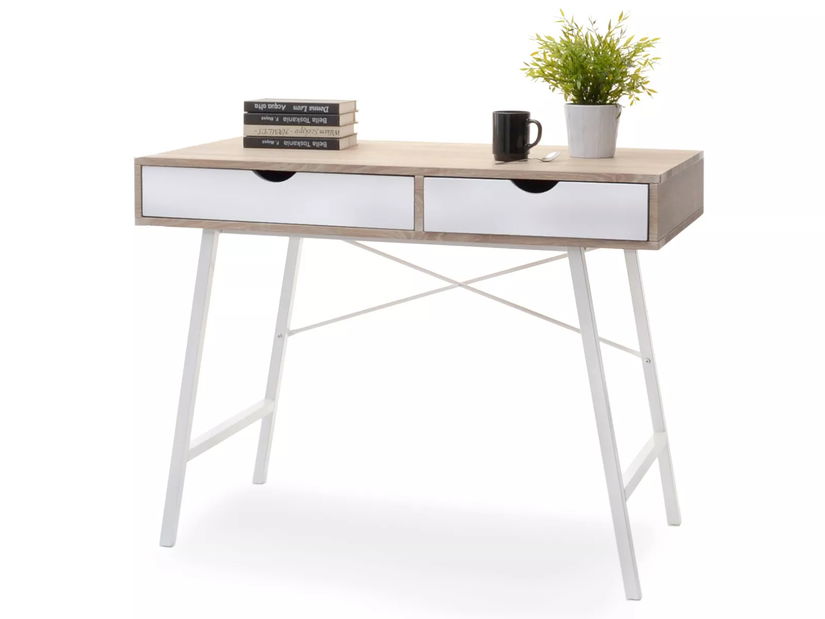 PC stolek Gavon (dub + bílá)