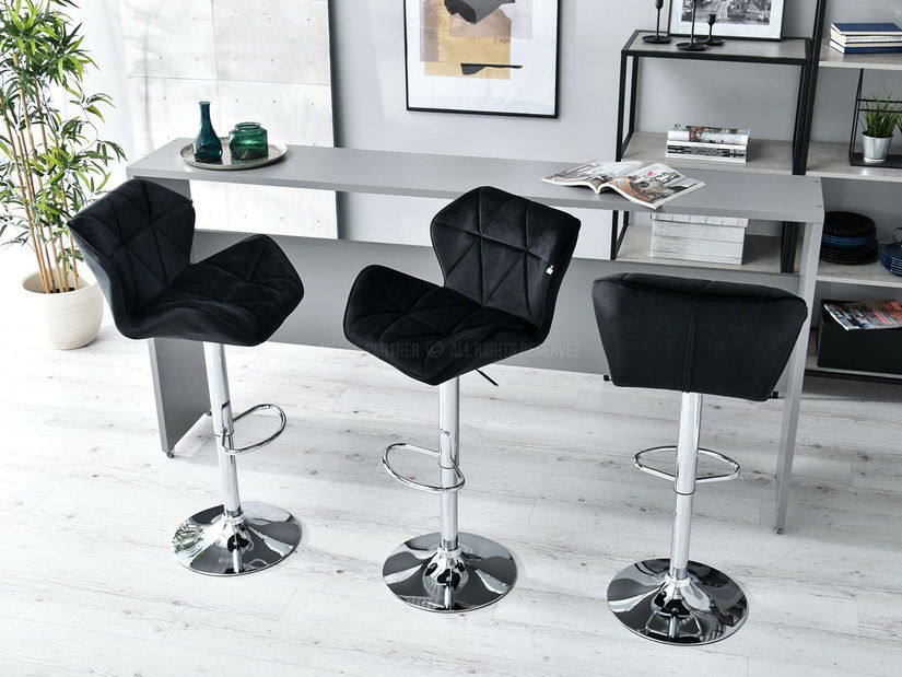 Židle Huhu (černá + chromová)