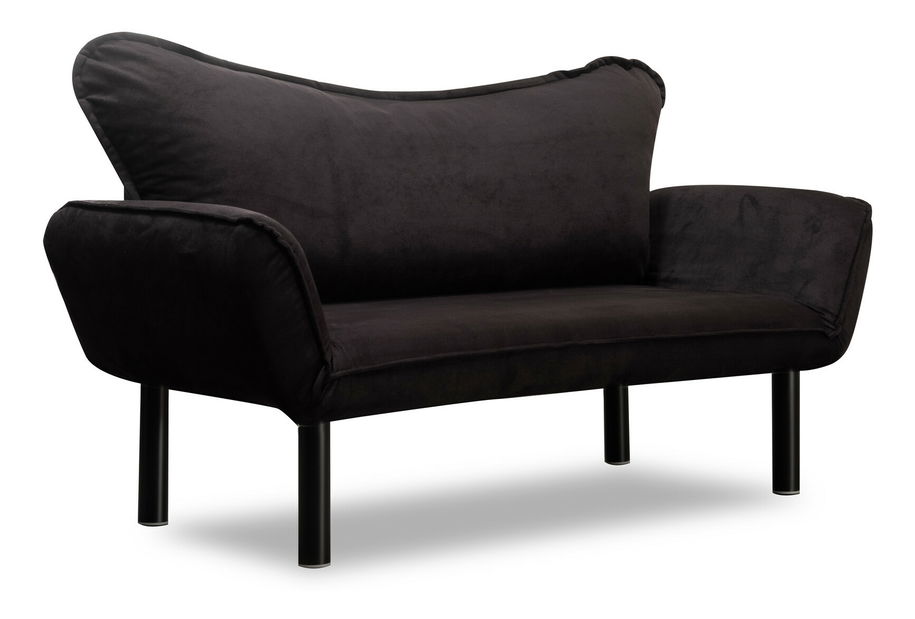 Rozkládací pohovka dvojsed Chatty (černá)