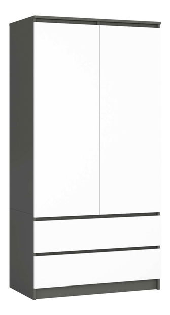 Šatní skříň Submarino (grafit + bílá)