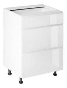 Spodní skříňka D60S3 Aurellia (bílá + bílý lesk)