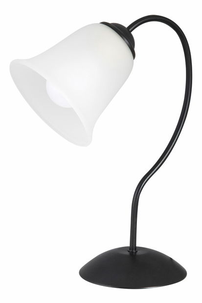 Stolní lampa Fabiola 7257 (matná černá + opálové sklo)