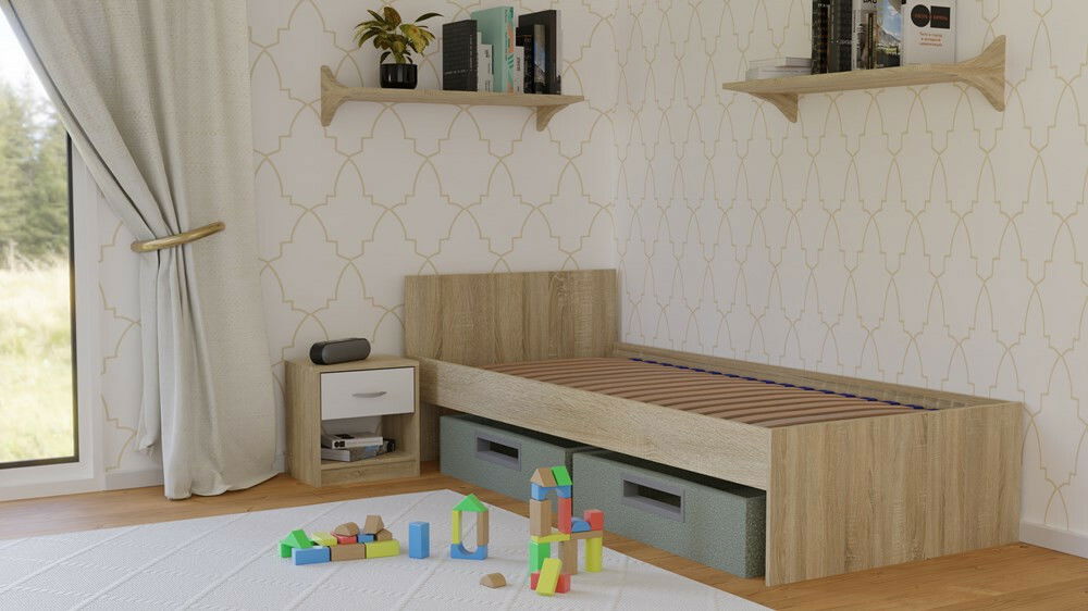 Lamelový rošt 200x90 cm Supuesta 1 (dub sonoma)