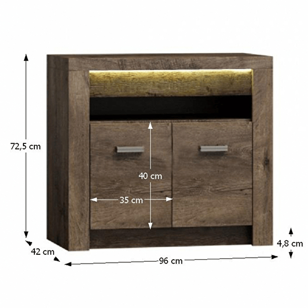 Skříňka Inneas 10 (jasan tmavý)