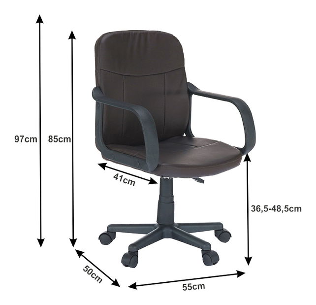 Kancelářské křeslo Arriba (hnědá)