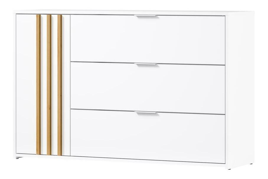 Komoda Frens (bílá + dub artisan)