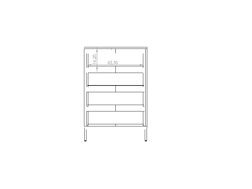 Komoda Punta K4SZ (grafit)