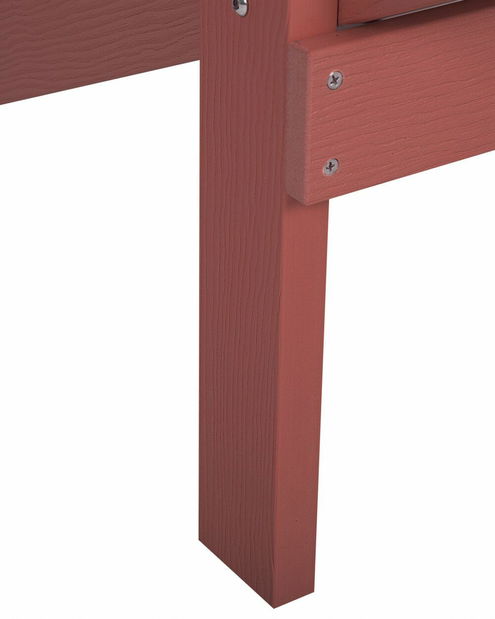 Zahradní židle s podnožkou Adack (červená)