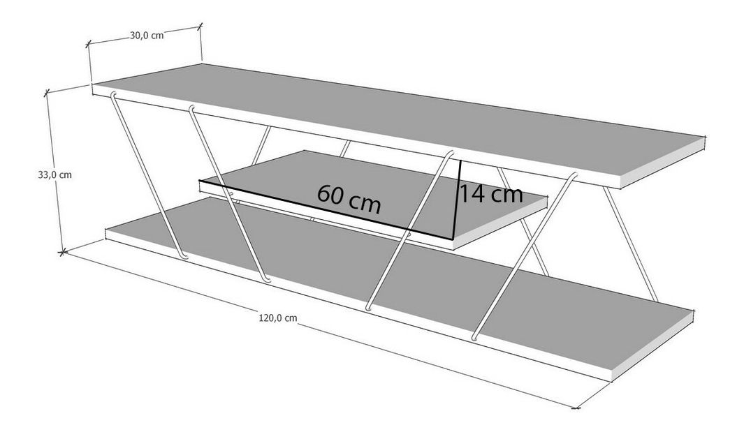 TV stolek/skříňka Cana (bílá) *výprodej