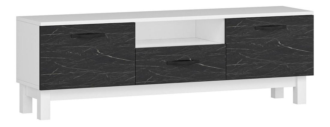 TV stolek/skříňka Tuteku 2 (bílá + černá)