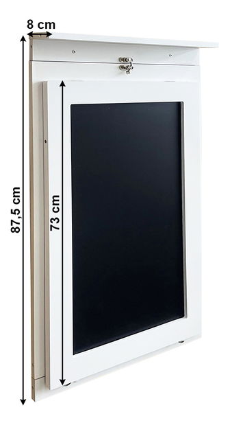 Skládací stůl na zeď s křídovou tabulí Zelman (bílá)