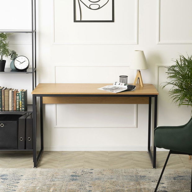 Psací stolek Regular (dub zlatý + černá)