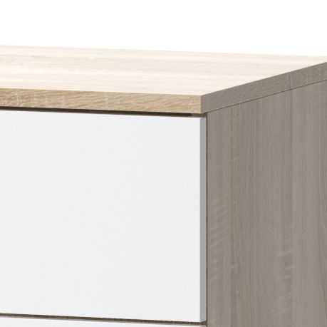 Komoda Arte 1 (dub sonoma + bílá)