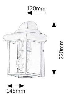 Venkovní svítidlo Norvich 8754 (antická zlatá)