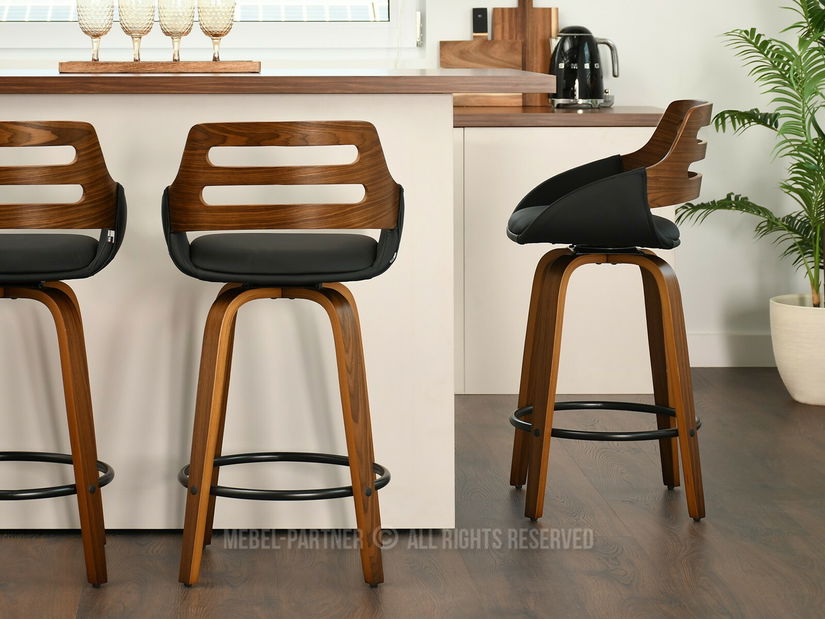 Židle Theo H (ořech tmavý + černá)