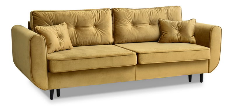 Pohovka dvousedačka Bacteria (zlatá + černá)