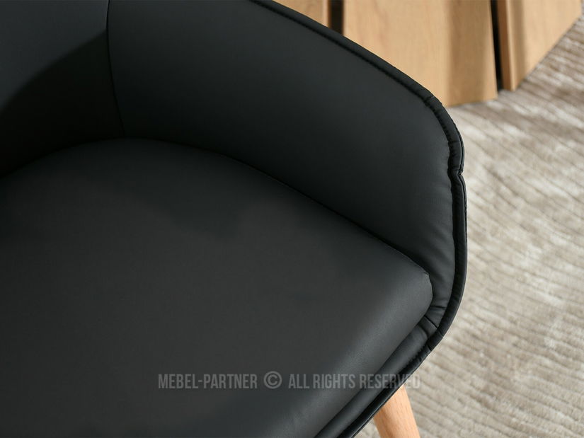 Jídelní židle Camisetas (černá + dub)