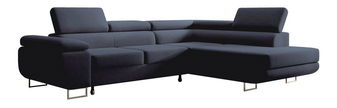 Rohová sedací souprava Stiletto (P) (modrá + stříbrná)