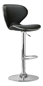 Barová židle Heidi (černá + chrom)