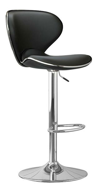 Barová židle Heidi (černá + chrom)