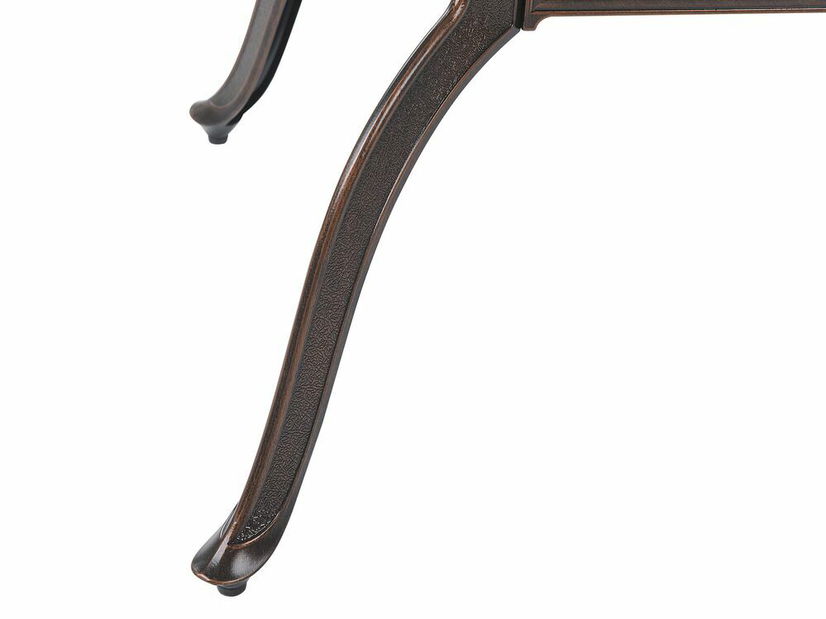 Zahradní stůl 102 cm SALIO (MDF) (hnědá) (pro 4 osoby)