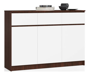 Komoda Kuwait 3D 3D (wenge + bílá)