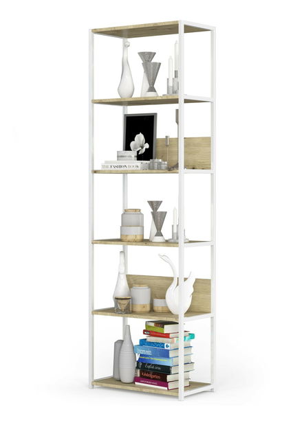 Regál Loriana III (bílá + dub artisan)