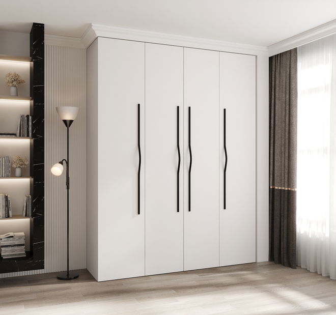 Šatní skříň 190 cm Carmela 50-2 (bílá + černá)