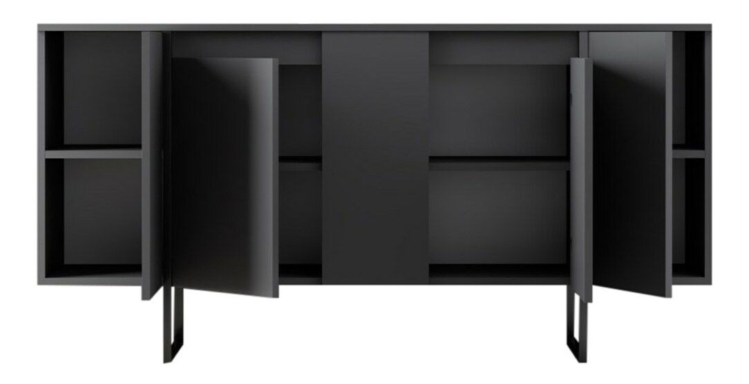 Skříňka Luna (antracit + černá)