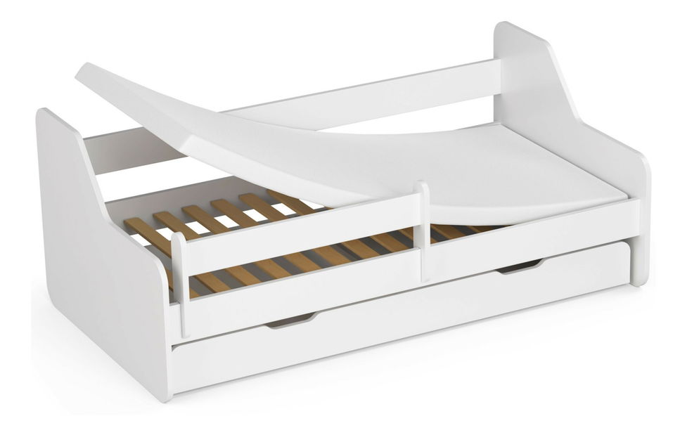 Dětská postel 160x80 cm (s roštem a matrací) Legitima 160x80 cm (bílá)