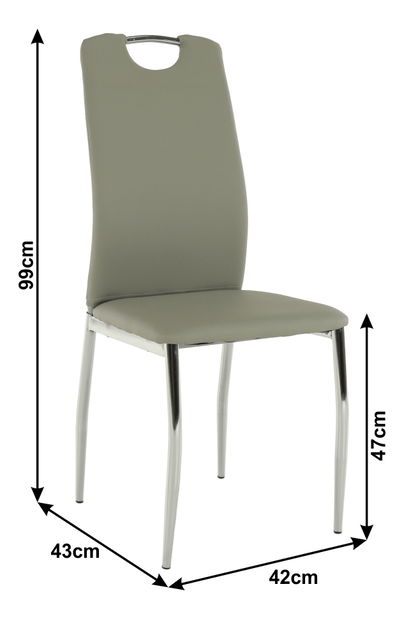 Jídelní židle Eglish (šedá)