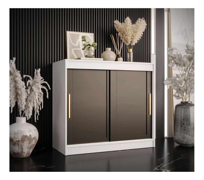 Skříňka Riven 100 (bílá matná + černá matná)