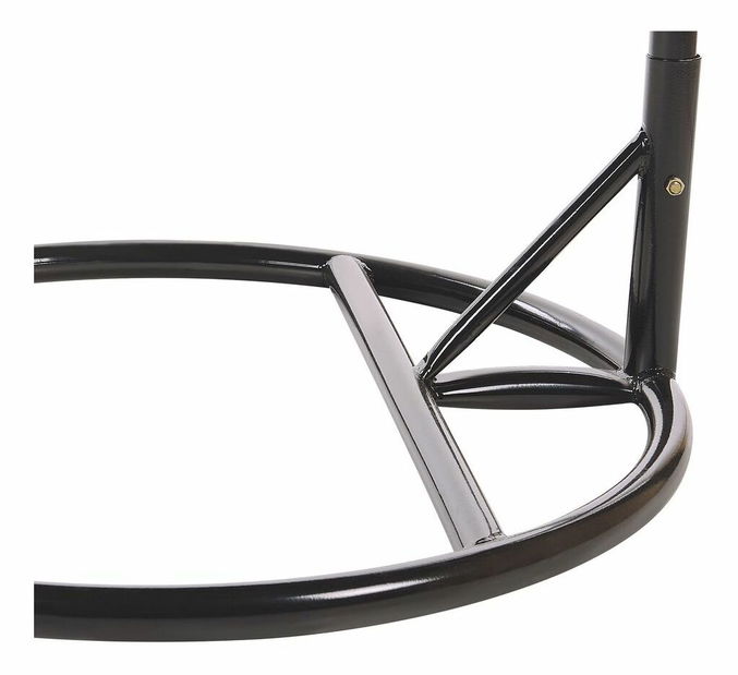 Závěsné křeslo se stojanem TOLIO (polyratan) (šedá)