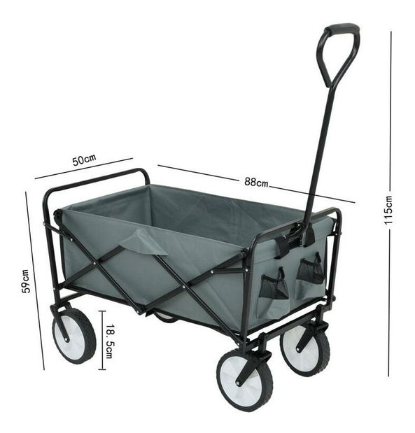 Kempingový vozík Tarak (šedá)