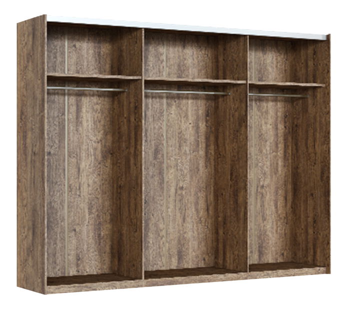 Šatní skříň Amnezi (dub ribeck + grafit tmavý) 