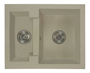 Kuchyňský dřez Yagma (béžová) (bez otvoru pro baterii) (P)