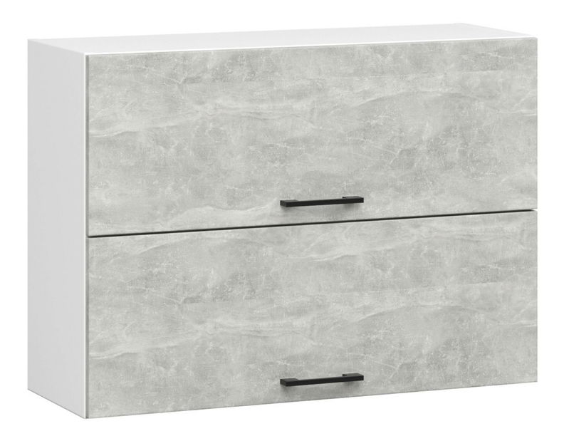 Horní kuchyňská skříňka Organo 80 G2 (bílá + beton)