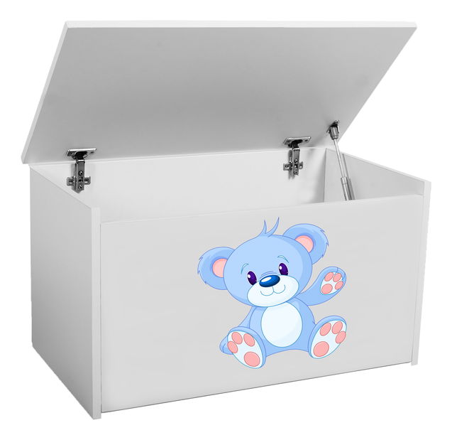 Úložný box pro děti Davina (bílá + medvídek)