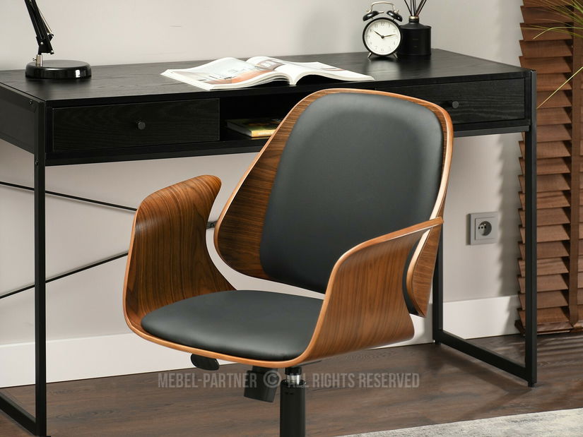 Křeslo Enrique (ořech tmavý + černá)