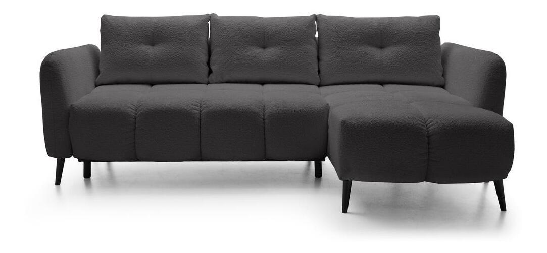 Rohová sedací souprava Odysea (P) (šedá + černá)